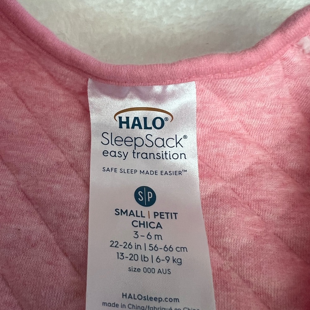Halo Sleep Sack, Pink, 3-6 month